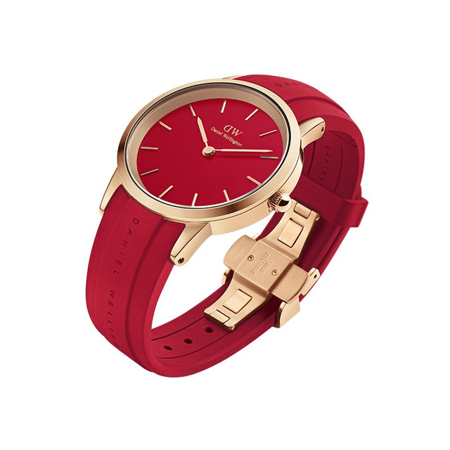 Daniel Wellington 丹尼尔惠灵顿 DW手表小黑胶橡胶腕表黑盘时尚表DW00100502