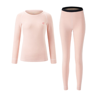 京东京造 女士保暖内衣套装 LFNB-004 灰粉 L