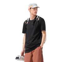 蕉下 短袖T恤男棉感宽松休闲上衣男装透气干爽内搭GP998 漫暮黑 XL