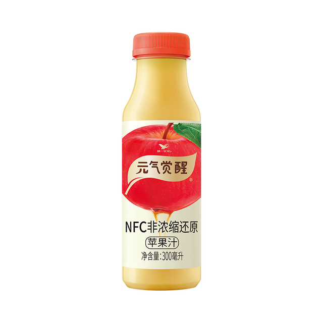 今日必买：统一 元气觉醒NFC苹果汁 300毫升*12瓶整箱装新老包装随机发货