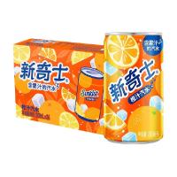 屈臣氏 新奇士橙汁/柠檬mini果汁汽水碳酸饮料200ml*24罐