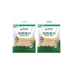 阴山优麦 纯燕麦片无添蔗糖内蒙古裸燕麦营养早餐懒人免煮冲饮谷物代餐麦片 热卖10万 袋 | 纯麦片 1