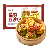悦味纪 恭喜发财福袋豆沙包480g 6只 春节年夜饭花馍花饽饽馒头早餐速食