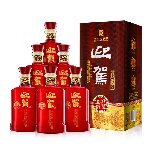 淘金币可用、今日必买：迎驾贡酒 YJGJ 淮南子 尊品 42度 浓香型白酒 450ml*6瓶
