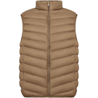 鸭鸭（YAYA）羽绒马甲男2025秋冬无袖坎肩保暖压胶轻薄羽绒服男背心外套 卡其 2XL