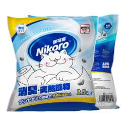 妮可露 4合1混合钠基矿砂 低尘除臭 2.5kg 猫砂