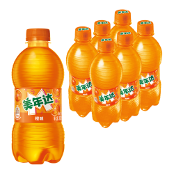 百事 可乐 Pepsi 碳酸汽水饮料瓶装整箱 百事出品 新老包装随机发货 美年达橙味300ml*6瓶
