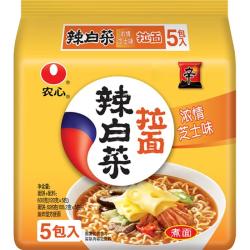 农心 NONG SHIM 农心 辣白菜浓情芝士面 600g 芝士五连包