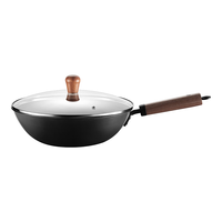 网易严选第三代中华爆炒铁锅30cm/带盖/磁炉通用 铁锅带盖 30cm