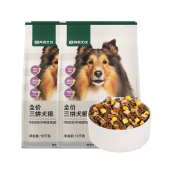 网易天成 网易严选犬粮 全价冻干三拼鸡肉狗粮幼犬成犬小型中大型犬通用金毛 10kg*2