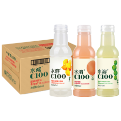 农夫山泉 水溶C100 柠檬血橙西柚味 果味复合果汁饮料 445ml*5瓶
