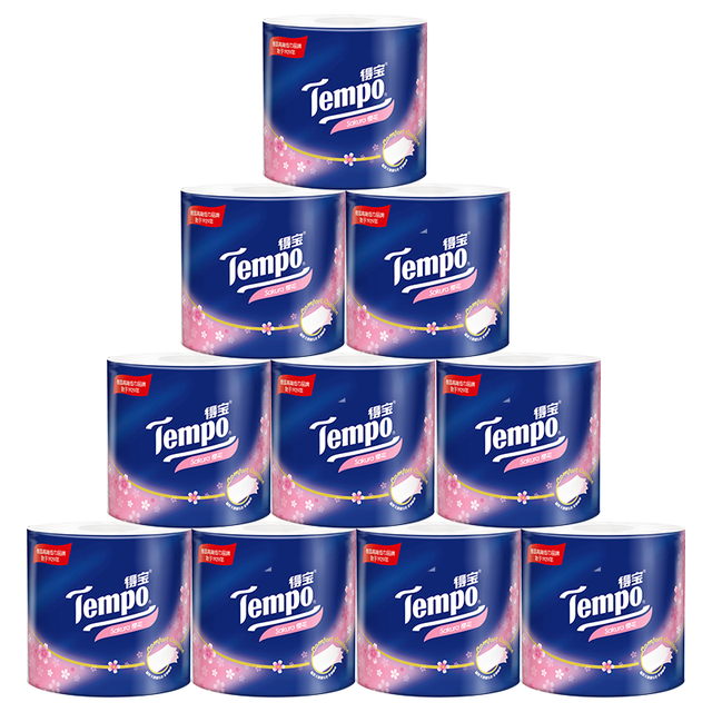 得宝 有芯卷纸 樱花味4层160g*10卷