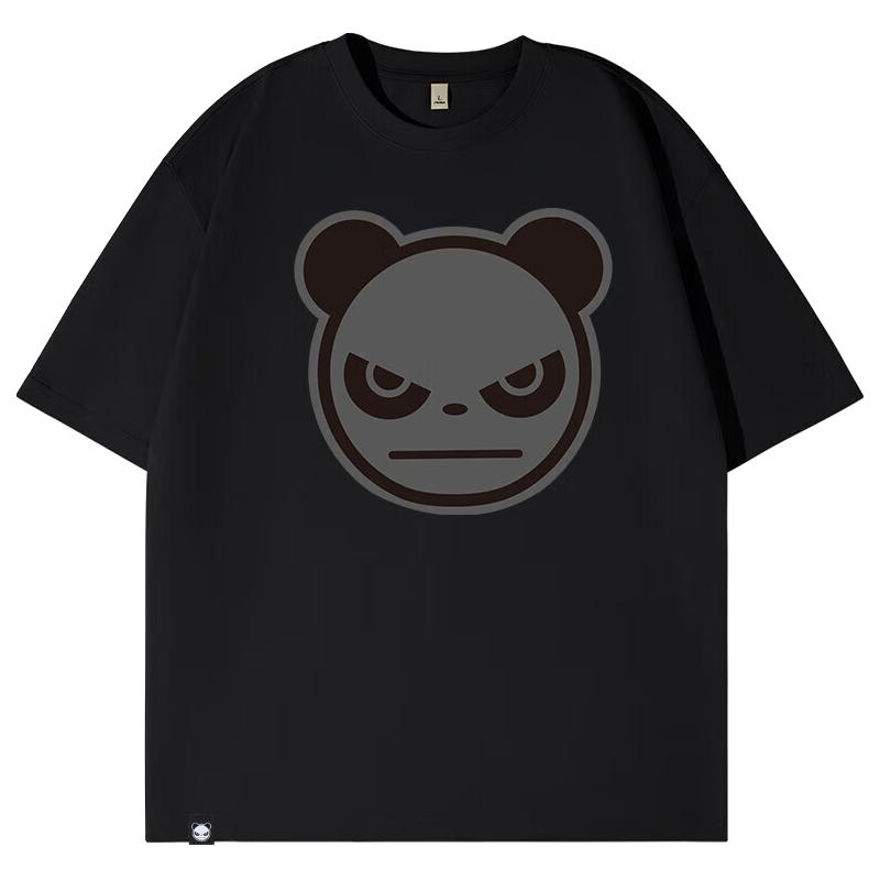 【100%纯棉】-黑#JDP熊猫灰