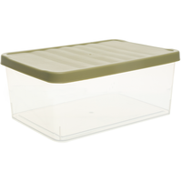 Citylong 禧天龙 X-6127 透明收纳盒 10L*3个 草绿
