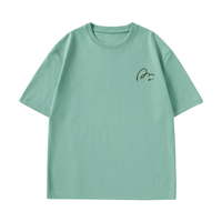 回力纯棉短袖t恤男夏季2025薄款亲肤透气男士圆领重磅内搭五分袖 浅卡其#HL绿线条X L