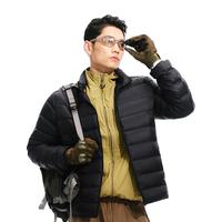 网易严选男式轻型羽绒服秋冬短款轻盈保暖休闲白鸭绒轻薄羽绒服 3D版型轻薄款-黑色 M