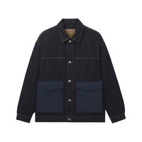 Levi's李维斯24秋季男士时尚休闲拼接款型御寒羽绒服牛仔外套 蓝色 L