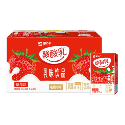 蒙牛 酸酸乳营养乳味饮品草莓味250ml×24包部分5月产