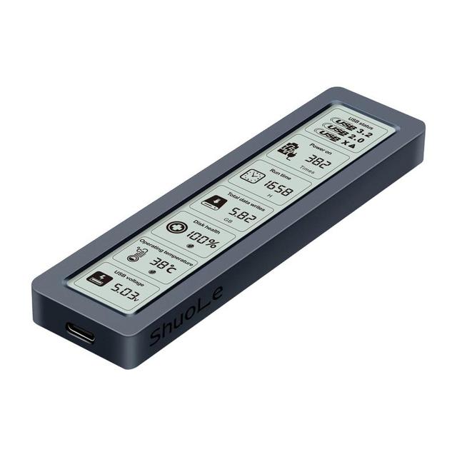 硕乐 M.2 NVMe固态硬盘盒智能数显健康度监测 Type-C3.2硬盘盒