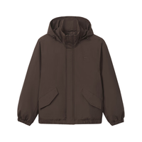 Levi's 24秋季男士简约休闲可收纳风帽御寒羽绒服外套 棕色 XL