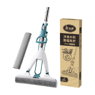 今日必买：美丽雅 净爽胶棉拖把28CM+绵替换头2个