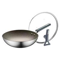 苏泊尔（SUPOR） 炒锅有钛无涂层不粘锅家用不锈钢炒菜锅带盖电磁炉燃气通用 JGC05【有钛无涂层】 30cm