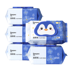 德佑 湿厕纸家庭装80抽*5包湿厕卫生纸厕纸洁厕湿纸巾