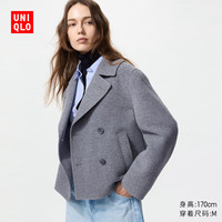 优衣库女装双面呢休闲短大衣478581