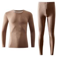 氧心(YANGXIN)KISSY保暖内衣男女士蚕丝羊绒加绒加厚秋衣秋裤内穿打底保暖套装 墨绿男款) XL 墨绿 男款)