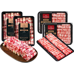 1号会员店 澳洲原切肥牛卷1kg+新西兰原切羔羊肉卷1kg（共4斤）