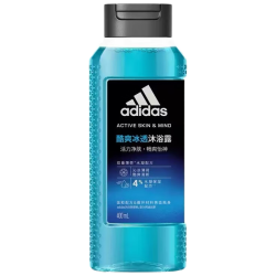 adidas 活力净肤男士沐浴露酷爽冰透400ml 持久留香沐浴液
