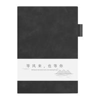 A5笔记本本子封面商务高档办公会议记录本加厚软皮精致高级记事本可插笔高颜值横线考研日记本可印logo