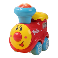 宝丽 儿童小火车玩具轨道车宝宝拼装积木 1303D音乐小火车