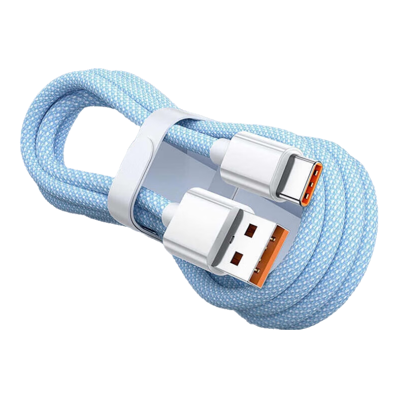  简雷 6A快充 Type-C数据线  尼龙织 Type-C USB-A 66W 6A