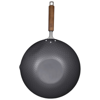 KANDA 神田 日本窒化家用铁锅老式无涂层物理不粘锅中式精铁炒锅炒菜锅煎锅 钻石纹有锅耳33CM（含锅盖）