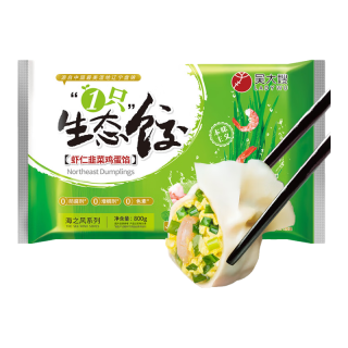 吴大嫂 东北水饺 虾仁韭菜鸡蛋 800g 40只 海鲜饺子