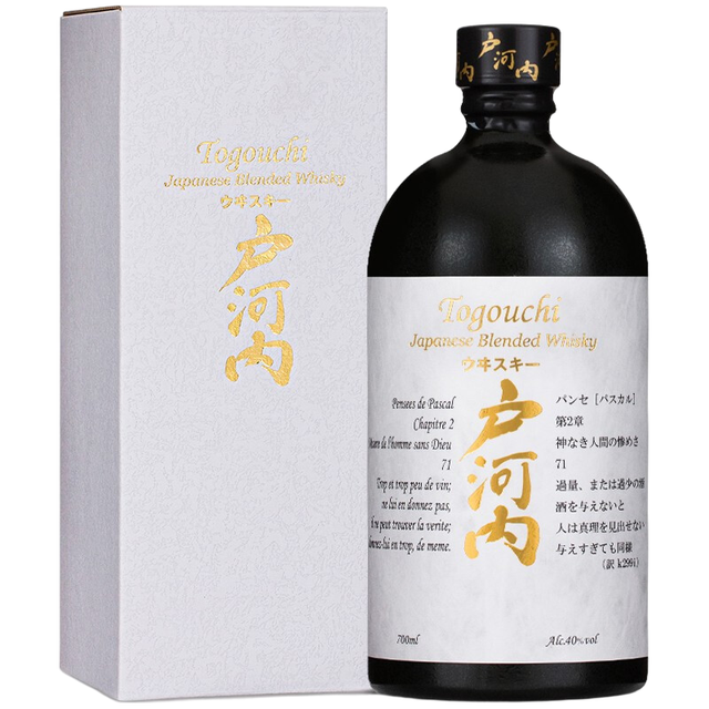 户河内 日本原瓶进口 经典白标 40度 调和型威士忌 700ml 单支装