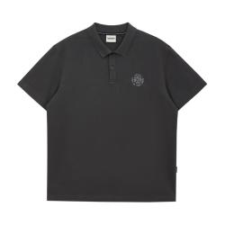 杰克琼斯 杰克·琼斯（JACK&JONES）男装25年精致虎头刺绣凉感短袖polo衫男士夏季商务半袖翻领T恤 黑砂色E44 M
