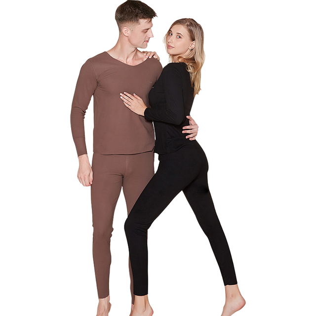 88VIP：猫人 秋衣秋裤套装女男士打底棉毛衫青少年秋裤加绒保暖内衣秋冬季