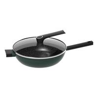 京东京造 超轻系列 LJ005 炒锅(32cm、不粘、铝合金、暗夜绿)