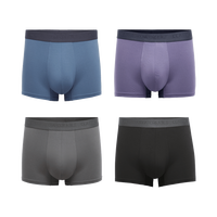 AM365WEAR 男士50S丝麻蛋白原纱7A抗菌吸湿排汗内裤 4条