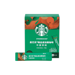 星巴克 10条装 深度烘焙美式速溶黑咖啡0糖0脂 中秋礼品