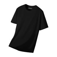 真维斯（Jeanswest）2024夏季t恤短袖宽松圆领凉感休闲运动上衣薄款体恤 黑色R30 L（110-120斤）