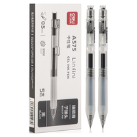 deli 得力 DL-A575 按动中性笔 黑色 0.5mm 5支装
