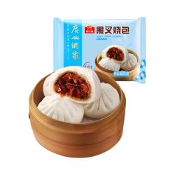 广州酒家 黑叉烧包337.5g*2袋18个广式早茶点心包子生鲜儿童早餐速冻半成品