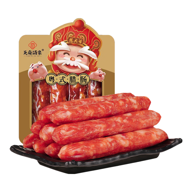 杨大爷 粤式腊肠1斤装500g广式香肠糖酒风味腊味 需蒸煮加热即食