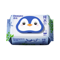 Deeyeo 德佑 纯水湿厕纸80抽*1包试用装 洁厕湿纸巾厕所湿巾