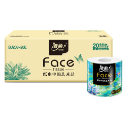 洁柔 卷纸Face油画加厚四层有芯卷筒纸卫生纸厕纸冲厕易降解家用 4层 200g*20卷