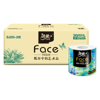 洁柔 卷纸Face油画加厚四层有芯卷筒纸卫生纸厕纸冲厕易降解家用 4层 200g*20卷
