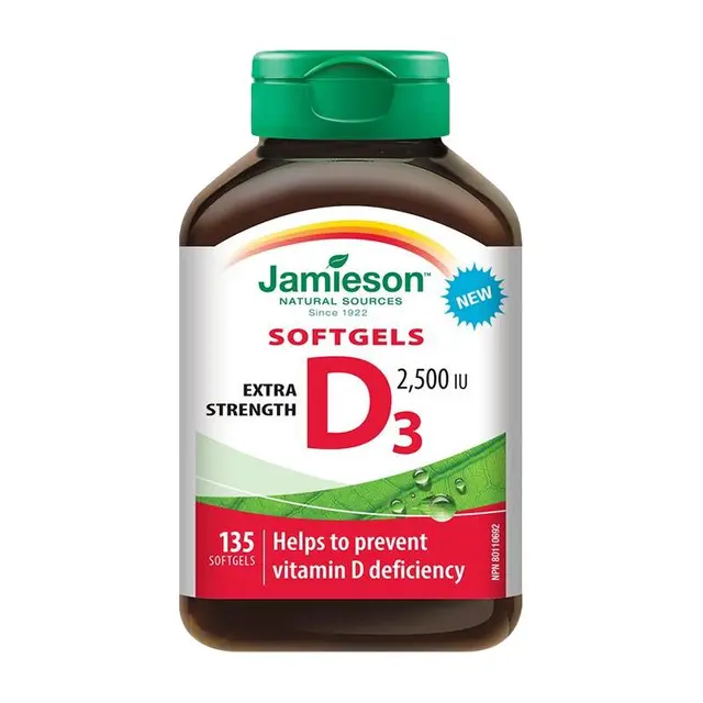 Jamieson 健美生 维生素D3 2500IU软胶囊 135粒